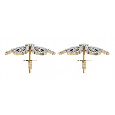 Intricate designer diamond Ear clips